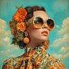 Floral Sunglasses Portrait by Christian Ovís