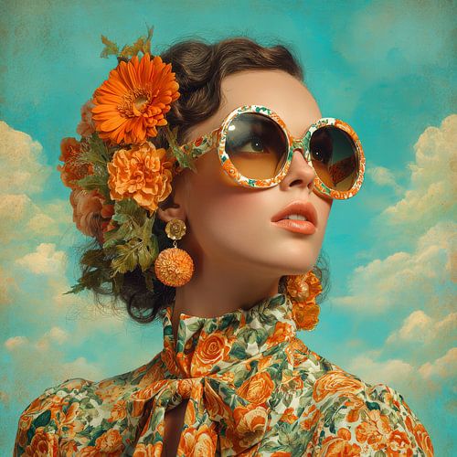 Floral Sunglasses Portrait