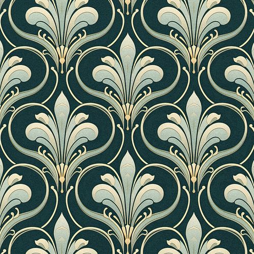 Fleur de Lis Art Deco Pattern