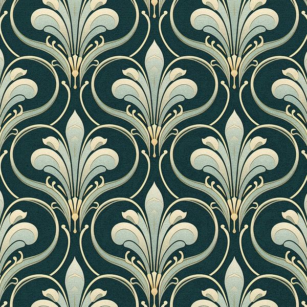 Fleur de Lis Art Deco Pattern by Whale & Sons