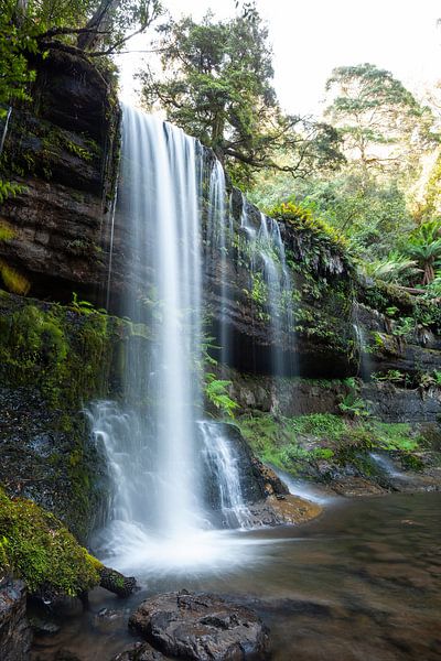 Russell Falls, majestätischer Wasserfall im Regenwald Tasmaniens. von Jiri Viehmann