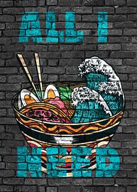 Anime Ramen Noodles All I Need by KalliDesignShop