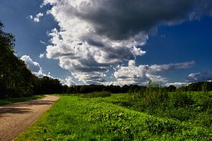 Bewolkt landschap von Art by Fokje