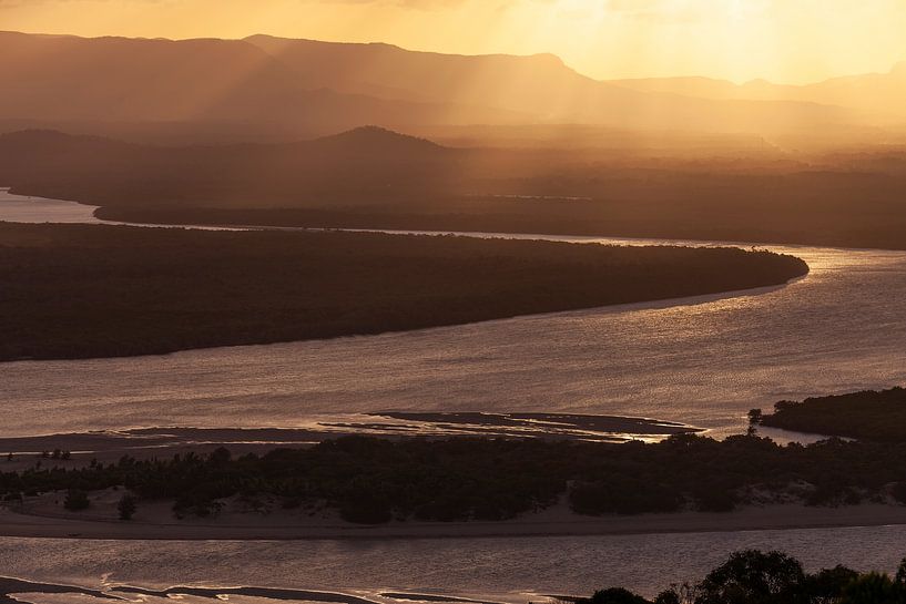 Sunset over the delta of the Endeavour River, Cooktown, Australia. by Jiri Viehmann