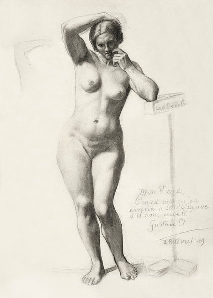 Nude portrait, Gustave Courbet, 1849 by Atelier Liesjes