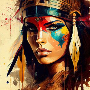 Mächtige ägyptische Kriegerin #2 von Chromatic Fusion Studio