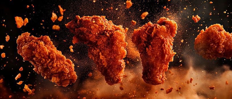 Crispy chicken on the move - delicious! by Poster Art Shop