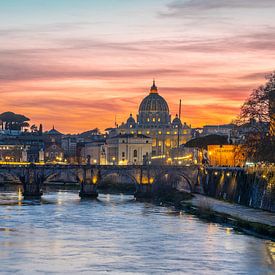 Sonnenuntergang Rom, Vatikan mit Petersdom Sonnenuntergang Rom von Patrick Oosterman