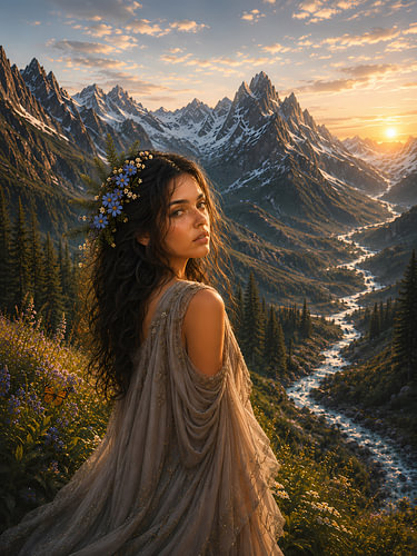 La muse des fleurs sauvages alpines