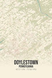 Vintage map of Doylestown (Pennsylvania), USA. by Prints of Place