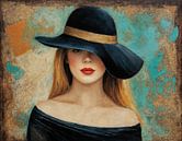 Retro Lady in Black van Arjen Roos thumbnail