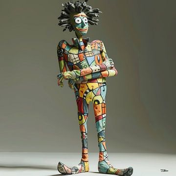 colourful whimsical doll by Gelissen Artworks