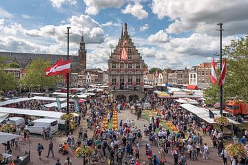 Kaasmarkt in Gouda van Rinus Lasschuyt Fotografie