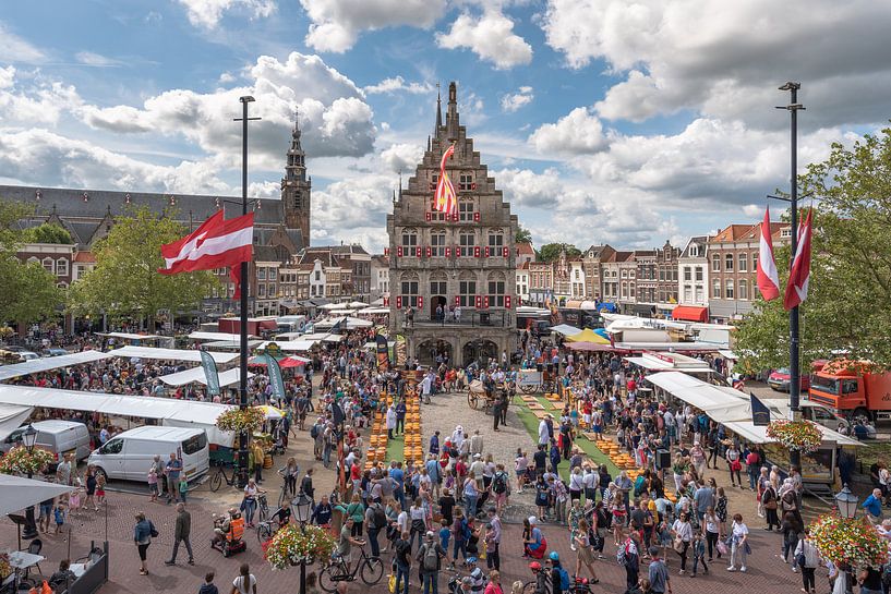 Käsemarkt in Gouda von Rinus Lasschuyt Fotografie