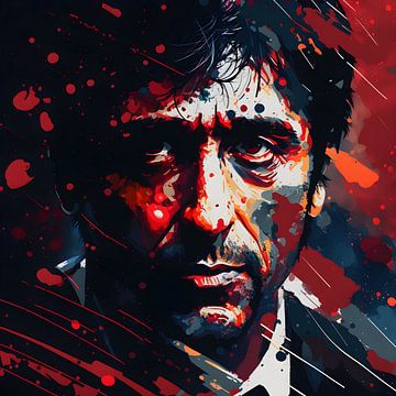Scarface Painting | Al Pacino | Gangster Painting | Scarface poster by AiArtLand