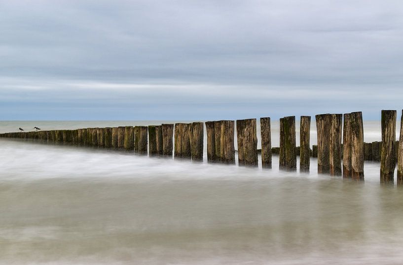 Longue vitesse d'obturation sur la plage de Zélande par Sharon Hendriks