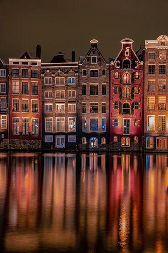 Amsterdamer Grachten Niederlande, Amsterdam Holland bei Sonnenuntergang am Abend im Winter in den Ni