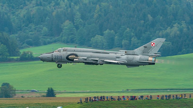 Polish SU-22 Fitter during Airpower Airshow. by Jaap van den Berg