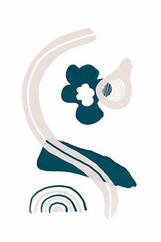 Abstracte Inktvormen Nr. 8 - Lente Ontwaken