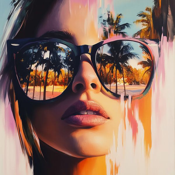 Palm Reflections van Bianca ter Riet