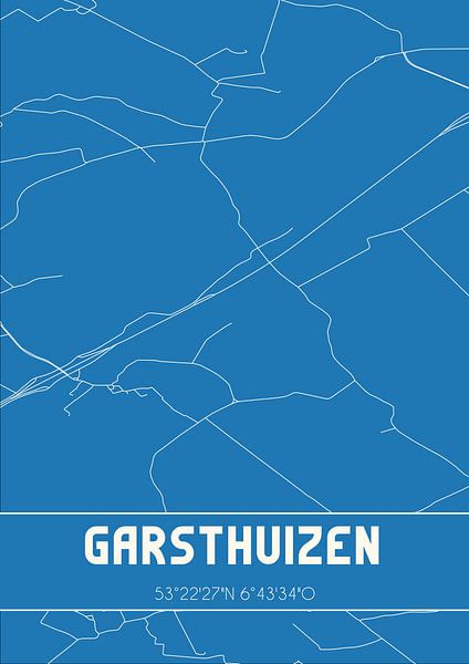 Blueprint | Map | Garsthuizen (Groningen) by Prints of Place