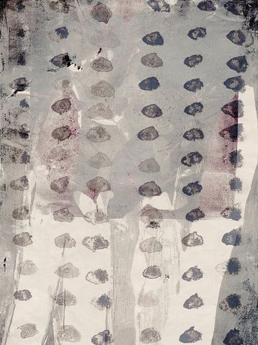 Modern abstract in wit en taupe