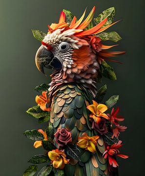 Bloemen Papagaai van But First Framing