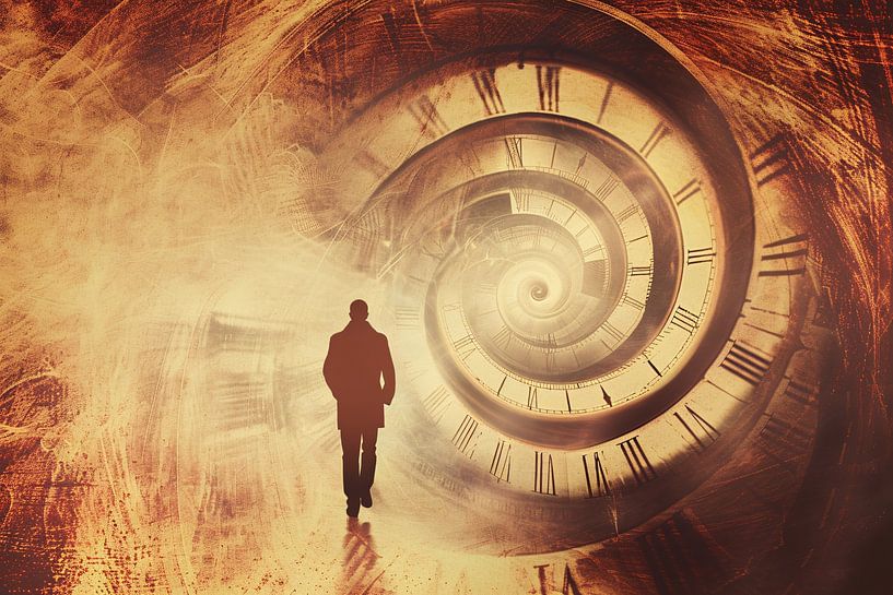 Walker in a Time Infinite Spiral by Art & Soul Creations