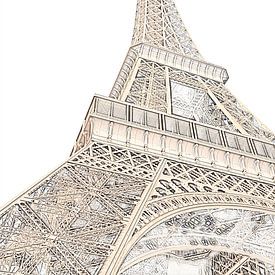 The Eiffel Tower, Paris - France (Sketch) by Be More Outdoor