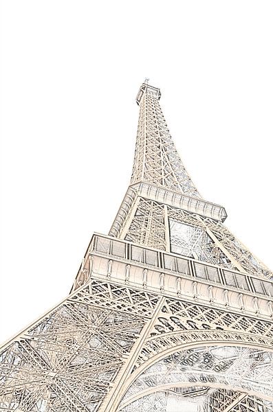 De  Eiffeltoren, Parijs - Frankrijk (Schets) van Be More Outdoor