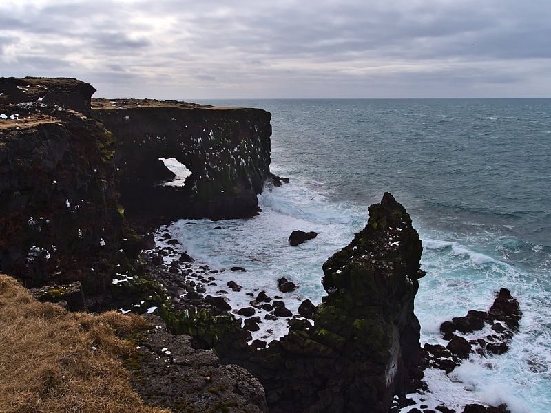 Rotsformaties aan de kust van Snæfellsnes van Timon Schneider