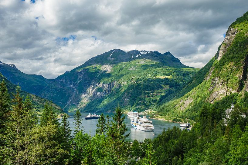 View to the Geirangerfjord in Norway par Rico Ködder