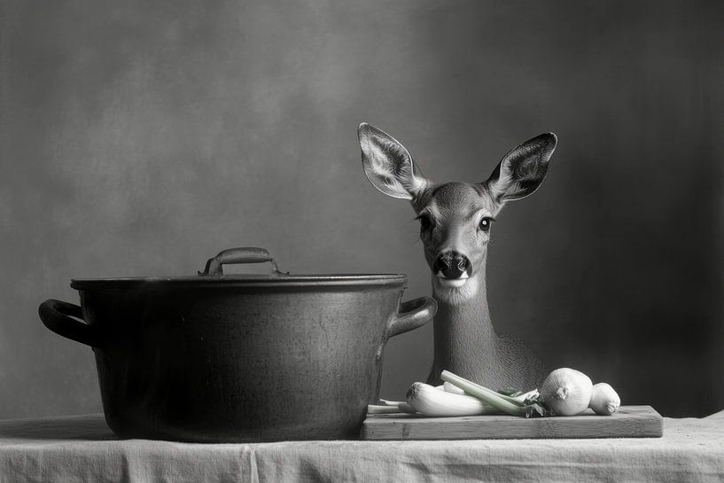 Venison in the kitchen by Poster Art Shop