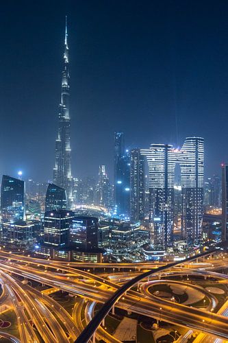 Burj Khalifa Dubai by Night by Sjoerd Tullenaar