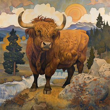 Scottish Highlander Cow | Scottish Highlander by Blikvanger Schilderijen