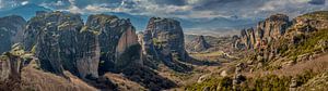 Meteora Monasteries - Panorama - on a sunny winter day by Teun Ruijters
