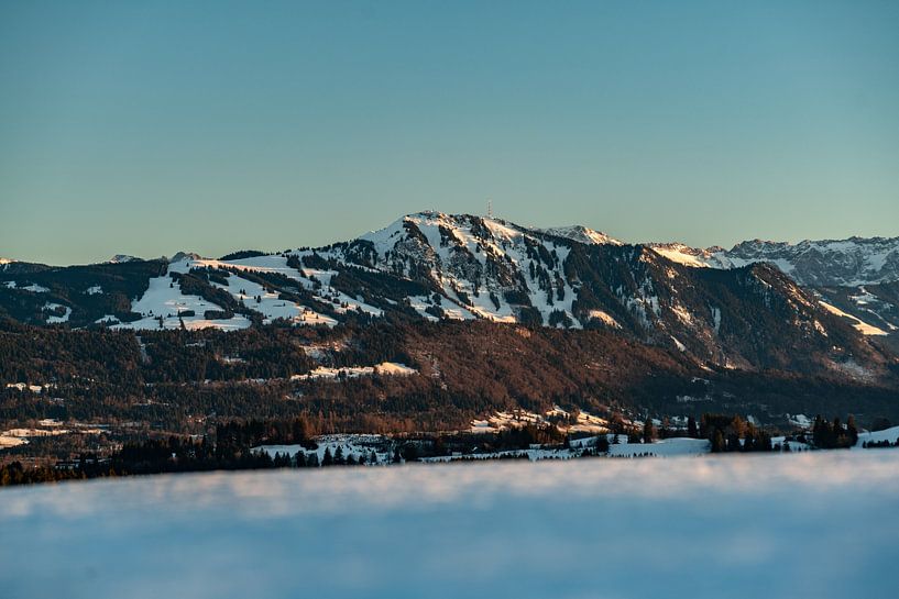 Sonnenuntergang über das Grünten von Leo Schindzielorz