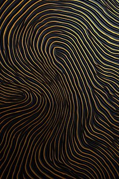 Fingerabdruck als minimalistische digitale Kunst von Thilo Wagner