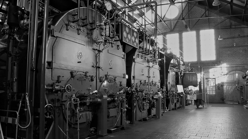 Dampfkessel des Pumpwerks Wouda bei Lemmer von Hans Bargerbos