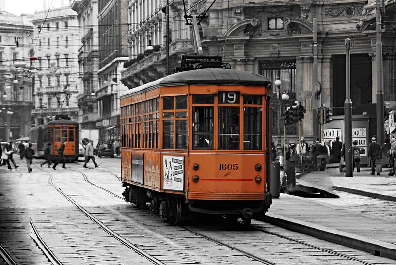 Tramway milanais ART1 coloré par Ingo Laue