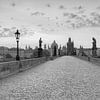 Charles Bridge Prague black and white by Michael Valjak