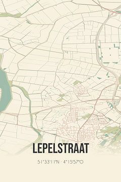 Carte ancienne de Lepelstraat (Brabant du Nord) sur Rezona