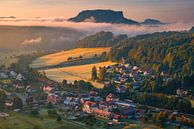 Sunrise over Rathen with morning mist by Henk Meijer Photography thumbnail