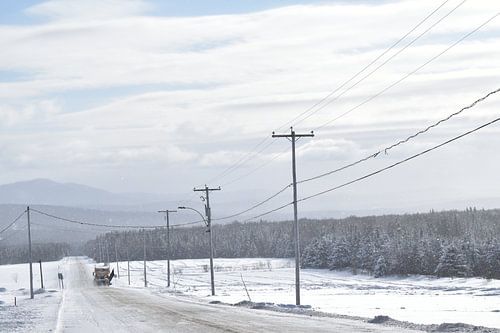 The road to church in winter