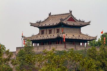 The city wall of Xian in China by Roland Brack