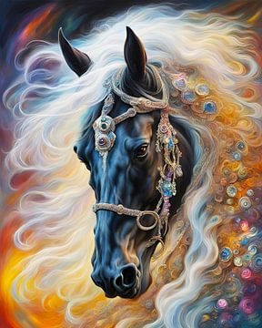 Arabian/horse, a fantasy Arabian racehorse-5 by Carina Dumais