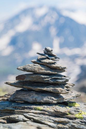 Cairn au sommet de la Cime de Carron, France