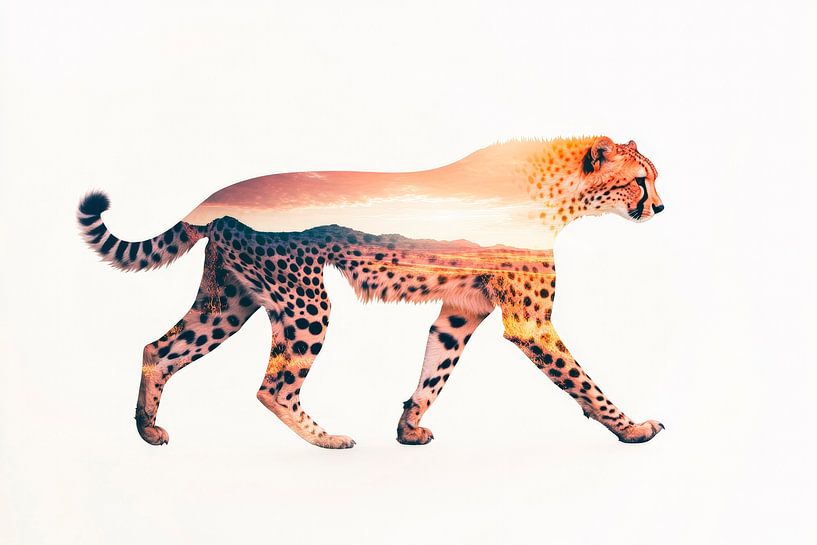 Landschaft im Gepard von Poster Art Shop