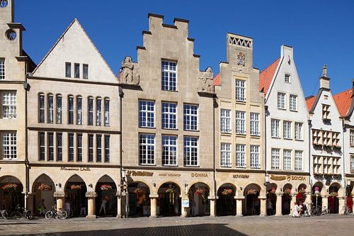 Prinzipalmarkt, maisons à pignons, Münster, ville, Westphalie