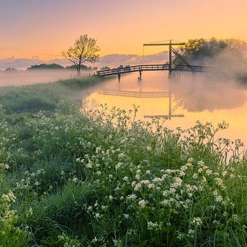 Zonsopkomst bij Schildjer Tilbat, De Paauwen, Groningen van Henk Meijer Photography